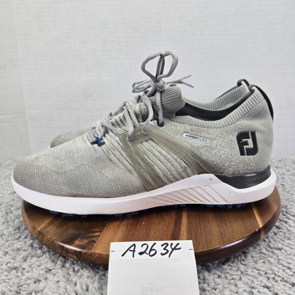 Footjoy Hyperflex Gray Knit Casual Athletic Spiked Golf Shoes Mens 11.5 W Wide - Picture 1 of 13